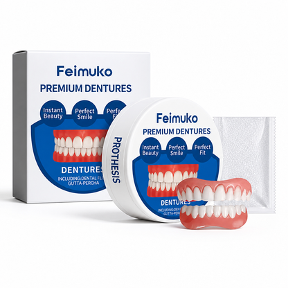 Soft Medical-Grade Heat-Moldable Silicone Denture Set (Full Upper & Lower)