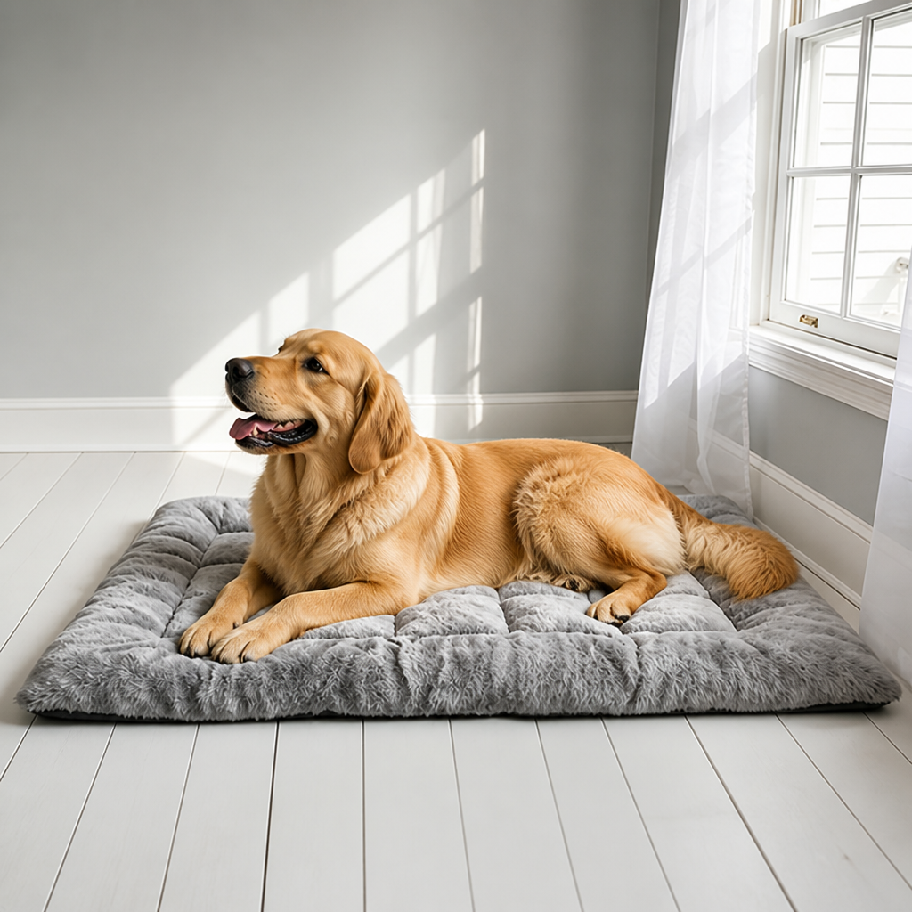 Ortekor Plush Polyester & Insulated Fill Dog Bed