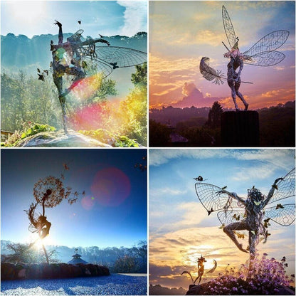 Metal Dandelion Garden Stake – Stainless Steel Outdoor Yard Art for Patio, Lawn & Flower Beds