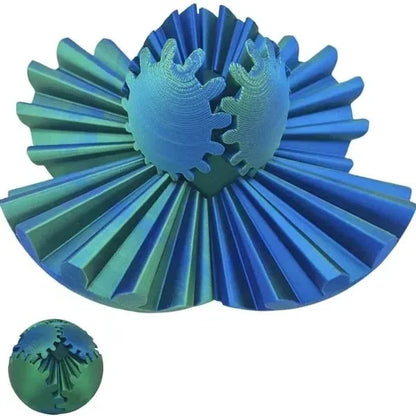 3D Printed Interlocking Gear Sphere Fidget Toy Desktop Stress Relief Ball Mechanical Puzzle for Focus & Anxiety