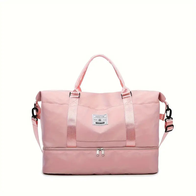 Compact Weekender Duffel Bag | Lightweight Canvas Travel Carryall with Shoulder Strap & Zipper Closure for Weekend Getaways, Gym &