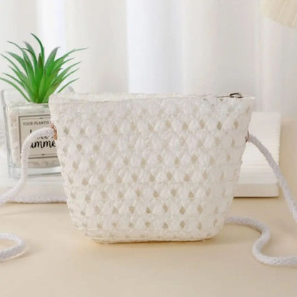 MINIBLOOM – Woven Straw Crossbody Mini Bag