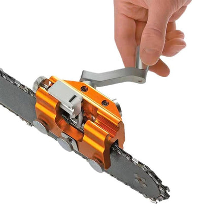 Portable Handheld Chainsaw Chain Sharpener Tool for All Bar Sizes 6-22 Inch Field Use Quick Tune-Up System Precision 30° Angle Guide for