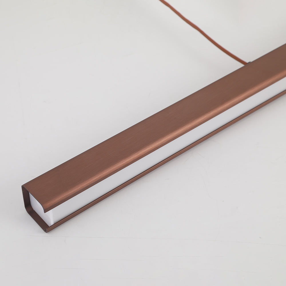 Linear LED Pendant Light Metal Frame Acrylic Diffuser Contemporary Dining Room Kitchen Island Ceiling Fixture Dimmable Modern Hanging Lamp