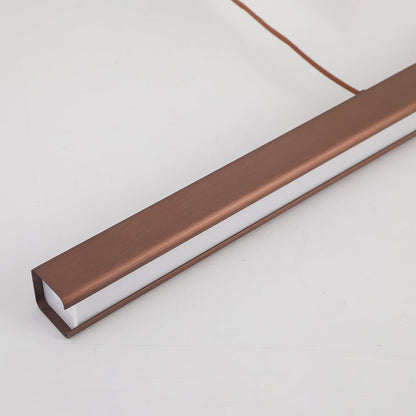 Sleek Overhead LED Bar Light Metal Frame Acrylic Diffuser Adjustable Height Dining Room Kitchen Island