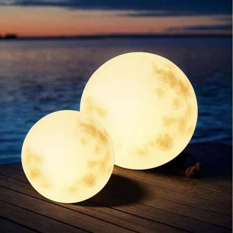 Cordless LED Sphere Lantern 20 in Rechargeable for Patio Deck Pool Pathway Decorative Accent Weatherproof Moon-Style Globe Warm Glow