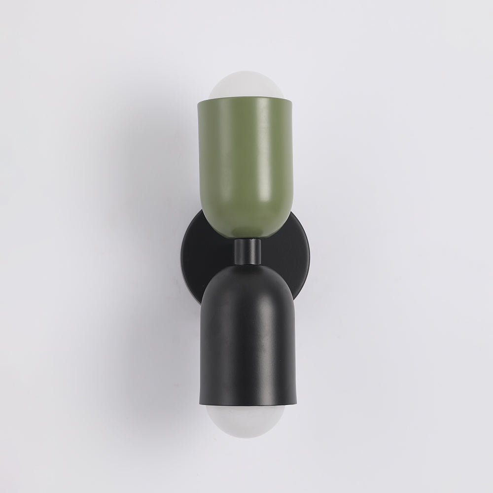 Metal Cylinder Wall Sconce Modern Accent Light for Bedroom Living Room Hardwired LED Indoor Fixture