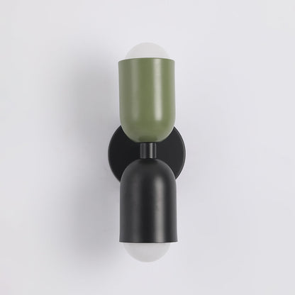 Metal Cylinder Wall Sconce Modern Accent Light for Bedroom Living Room Hardwired LED Indoor Fixture
