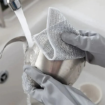Mesh Scrubbing Cloths Kitchen Dish Cleaning Set Gentle Surface Safe Cookware Scrubber 10-Pack for Pots Pans