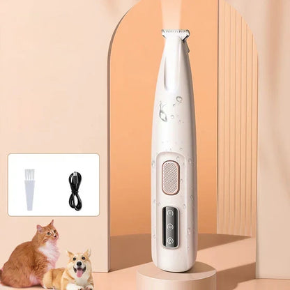Cordless Pet Grooming Clippers for Dogs and Cats – Rechargeable Electric Trimmer for Paws, Face, Ears & Body – Quiet, Safe Blade Design for