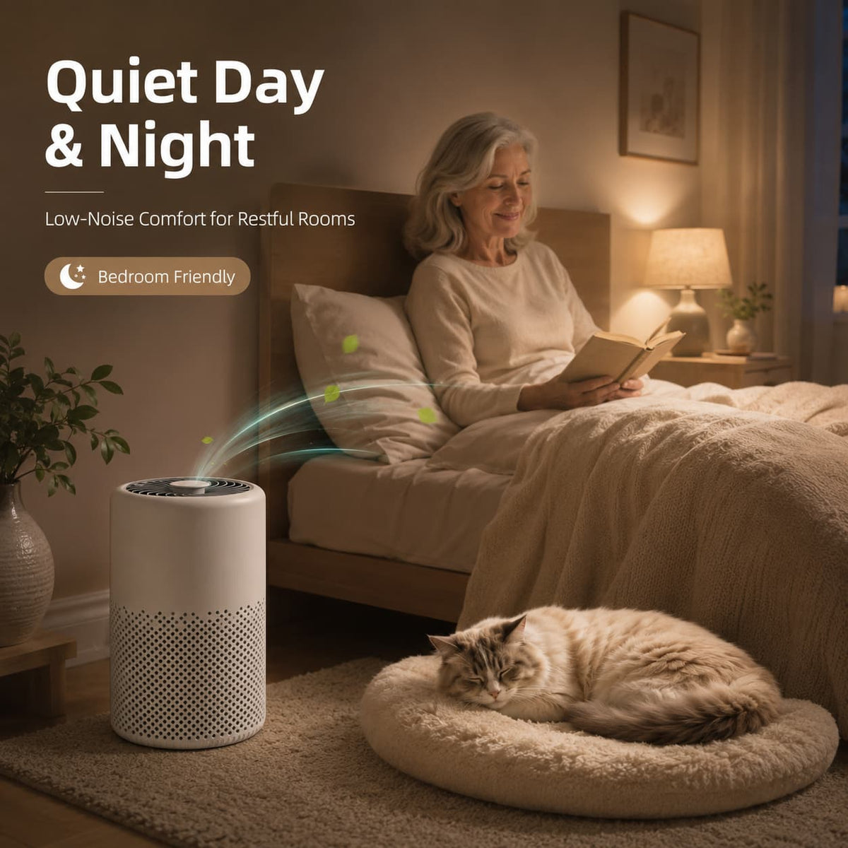 Compact Multi-Stage Air Purifier for Home – Removes Odors, Pet Dander & Dust with Quiet Motor – Bedroom, Office & Living Room Air Quality