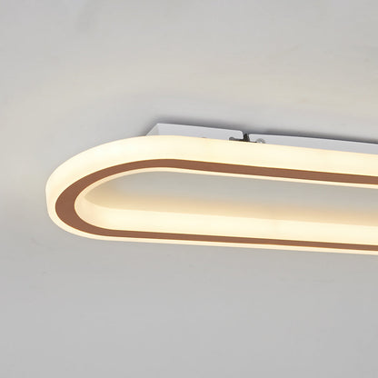 Oval Ceiling Light Fixture with Integrated LED Strip – Modern Flush Mount for Hallway, Bedroom & Living Room