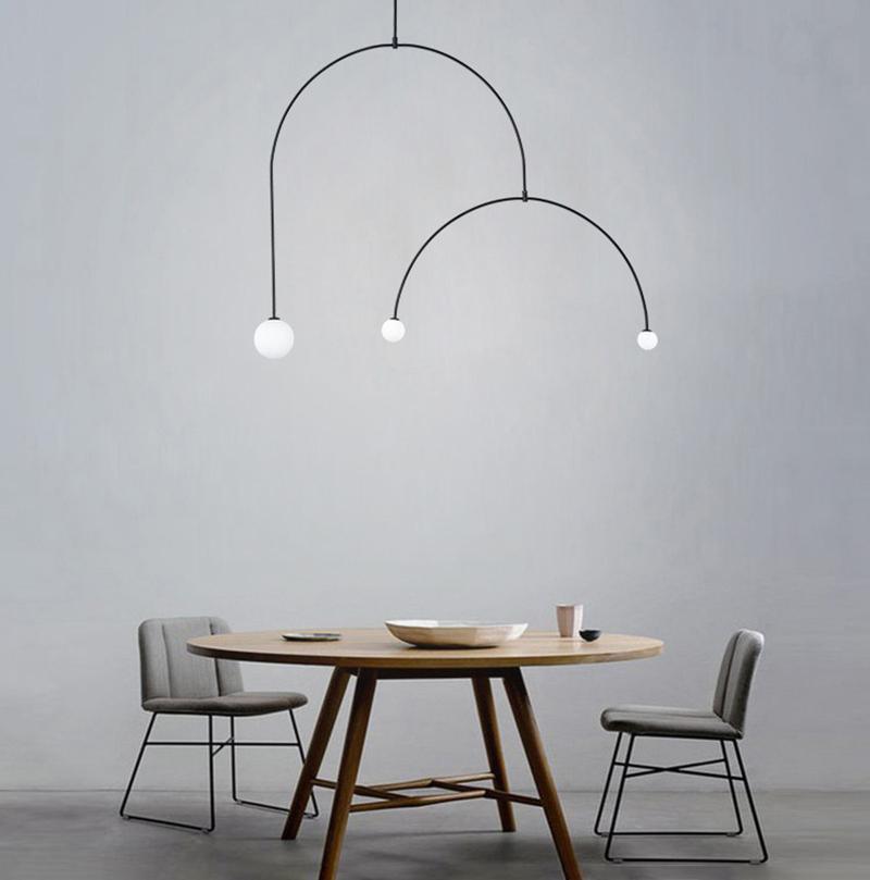 Sculptural Ceiling Light with Opaline Glass Diffusers Black & Brass Finish Multi-Arm Design for Dining Room Entryway Modern Overhead Fixture