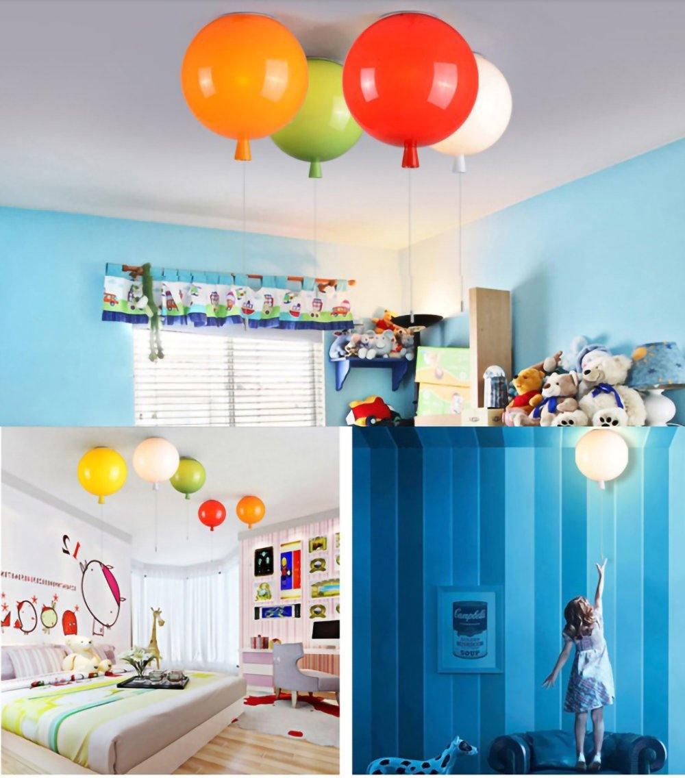 Kids Room Hanging Light Fixture with Pull Chain Switch – Playful Orb Shape Pendant Lamp for Nursery, Bedroom & Play Area – E27 Socket, Multi
