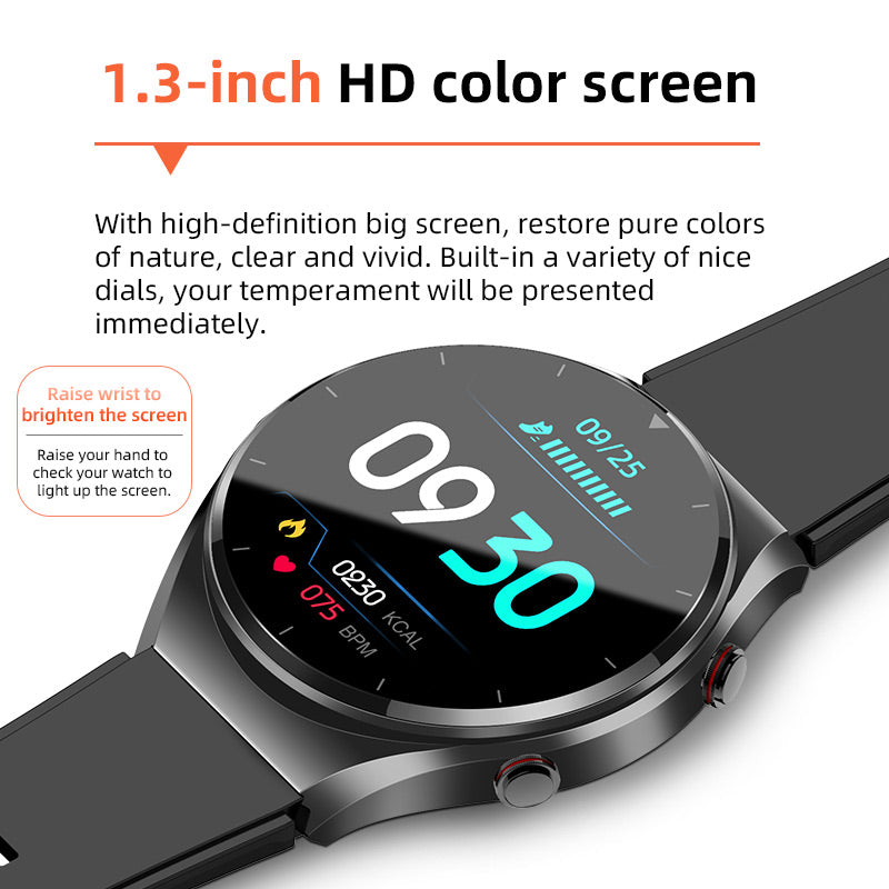 Health Smartwatch with Blood Glucose Monitor ECG Heart Rate Tracker Blood Pressure Sensor for Fitness Wellness Daily Use Men Women