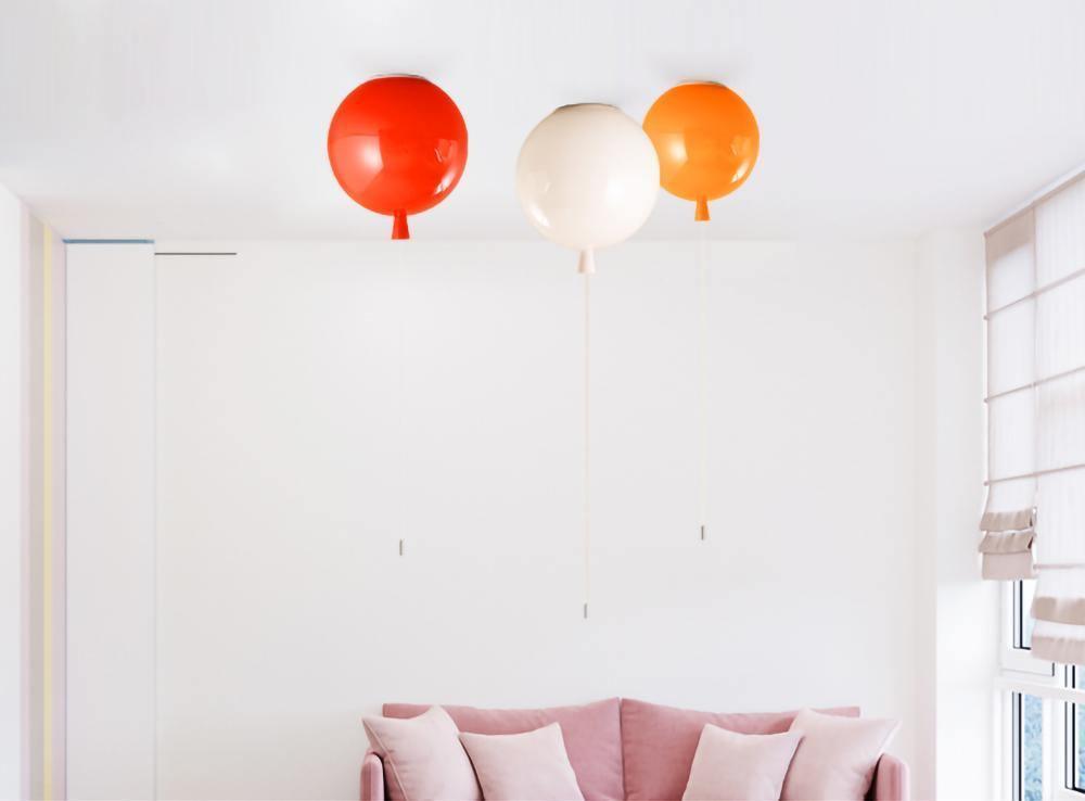 Kids Room Hanging Light Fixture with Pull Chain Switch – Playful Orb Shape Pendant Lamp for Nursery, Bedroom & Play Area – E27 Socket, Multi