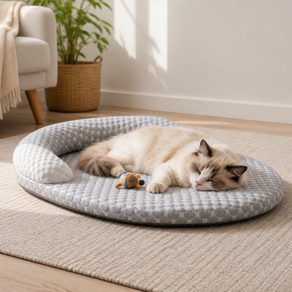 Ortekor Cooling Breathable Raised-Neck Dog Bed (Washable)