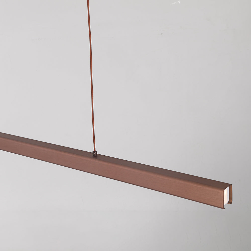 Linear LED Pendant Light Metal Frame Acrylic Diffuser Contemporary Dining Room Kitchen Island Ceiling Fixture Dimmable Modern Hanging Lamp