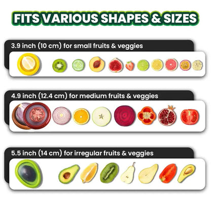Stretch-Seal Half-Fruit Storage Containers with Snap-On Lids, Set of 4 Nesting Bins for Avocado Lemon Onion Tomato, BPA-Free Fresh Keeper