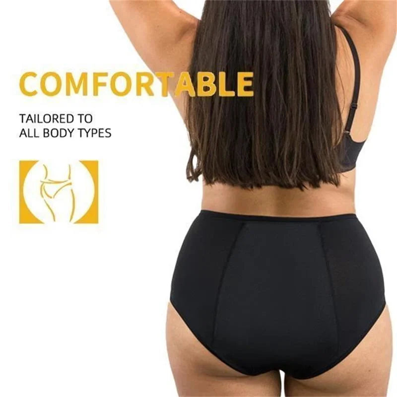 High-Waisted Leak-Proof Period Underwear for Women – Absorbent Incontinence Protection with Odor Control – Washable Reusable Design for Heav