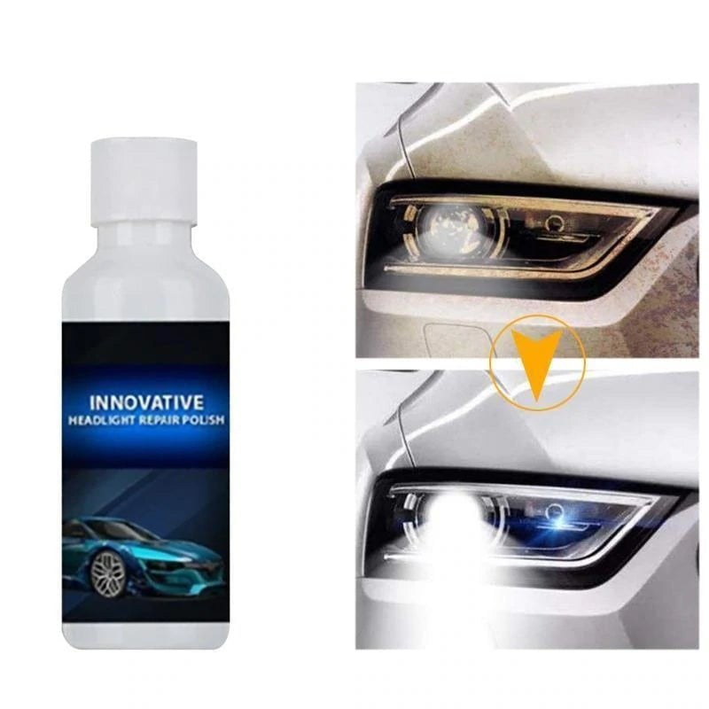 Headlight Restoration Kit – Removes Cloudiness & Yellowing for Crystal-Clear Lens Clarity on All Vehicles