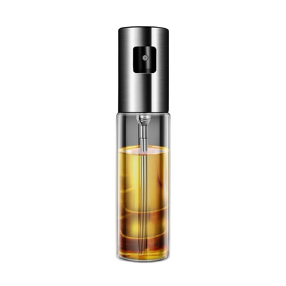 Stainless Steel Oil Mister Spray Bottle for Healthy Cooking – Glass & Metal Sprayer for Salad Dressing, Air Fryer, Grilling