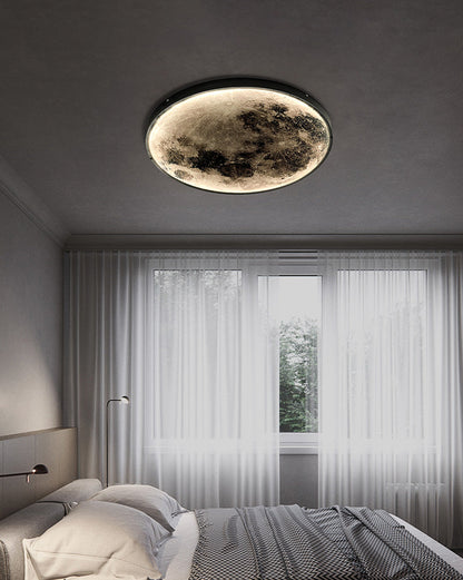LED Moon Wall Sconce Dimmable Remote Control Light 9.4 Inch Diameter PVC Fixture for Bedroom Living Room Hallway Accent Lighting Three Color