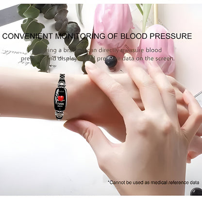 Women's Activity Tracker Bracelet with Heart Rate & Sleep Monitor, Waterproof Wearable Wellness Band with Jewelry Chain Design for iPhone &