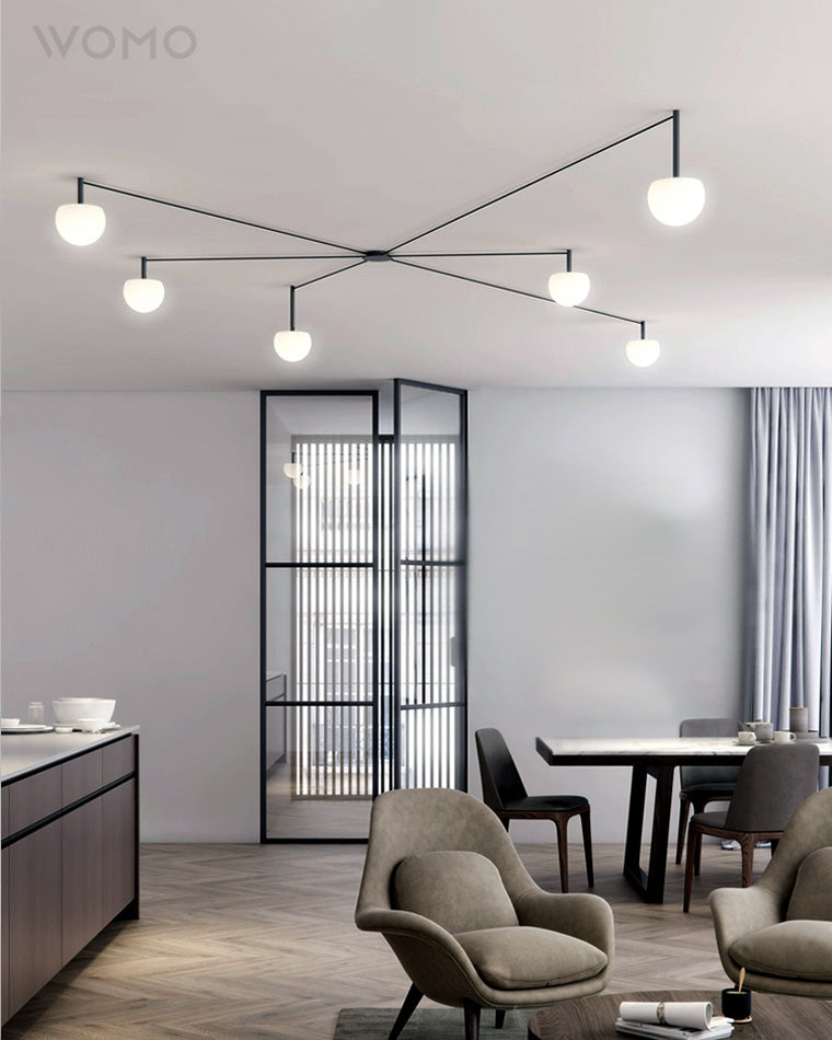 Globe Pendant Light Adjustable Height Frosted White Glass Orb for Kitchen Dining Living Space Modern Hanging Fixture 10 Inch