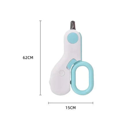 Illuminated Pet Claw Trimmer with LED Light for Dogs and Cats Stainless Steel Blades Safe Grooming at Home Animal Nail Care Tool 4.1 Inches