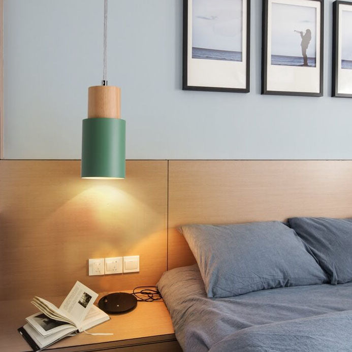 Rustic Chic Metal Wooden Hanging Lamp