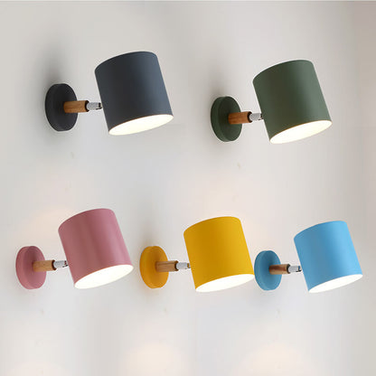 Sconce Light Fixture for Bedroom 5 in × 5.5 in Hardwired E26 Socket Wood Metal Accent Reading Nightstand Living Room Hallway Decor Contempor