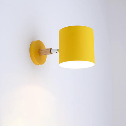 Sconce Light Fixture for Bedroom 5 in × 5.5 in Hardwired E26 Socket Wood Metal Accent Reading Nightstand Living Room Hallway Decor Contempor