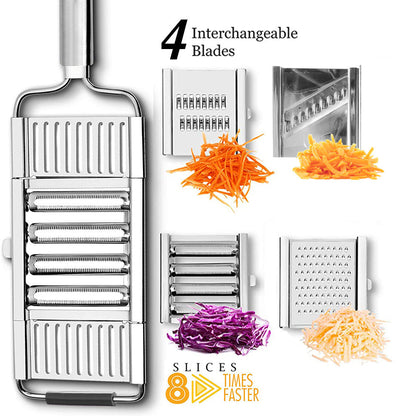 Rotary Vegetable Slicer with Stainless Steel Drums for Cabbage, Carrots, Salads & Food Prep