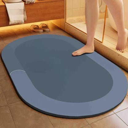 Quick-Dry Non-Slip Bath Mat with Moisture-Wicking Core for Bathroom, Shower & Toilet