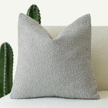 Textured Boucle Pillow Case 18×18 Inches Soft Cover for Couch Bedroom Chair Minimalist Neutral Decor Accent Throw Cushion for Modern Home