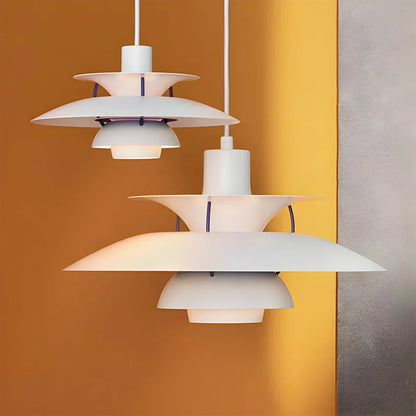 Layered Metal Pendant Light E27 Socket Minimalist Hanging Fixture for Kitchen Island Dining Table Nordic Style Ambient Ceiling Lamp Green Gr