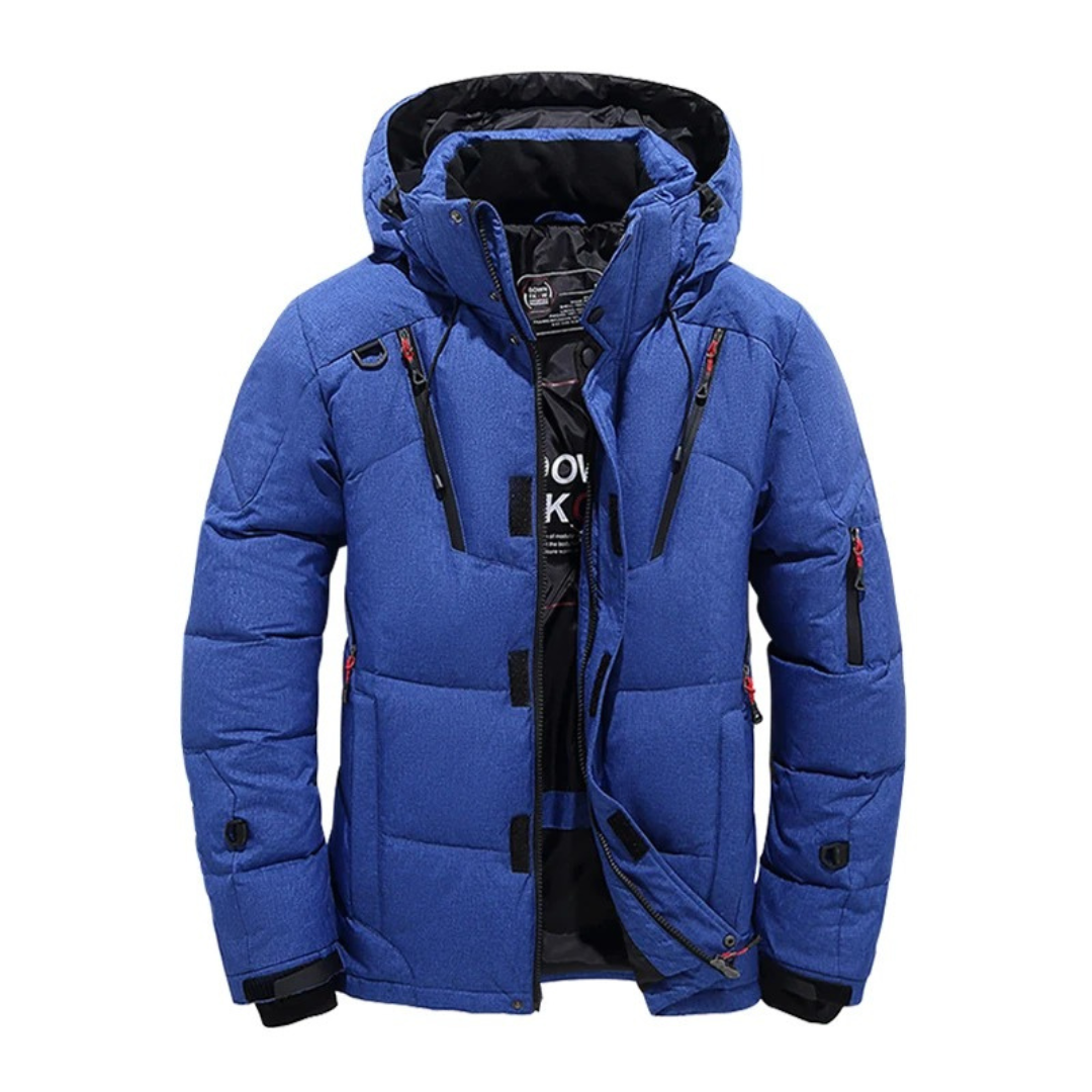 Insulated Winter Parka Jacket with Detachable Hood for Men – Windproof Cold Weather Coat for Outdoor Hiking Camping & Everyday Commuting