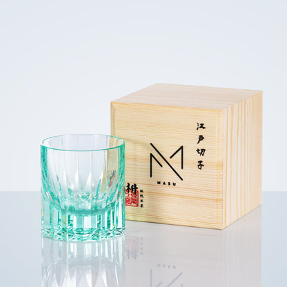 Hand-Cut Crystal Whisky Tumbler with Diamond Facets in Presentation Box for Bourbon, Scotch & Cocktails