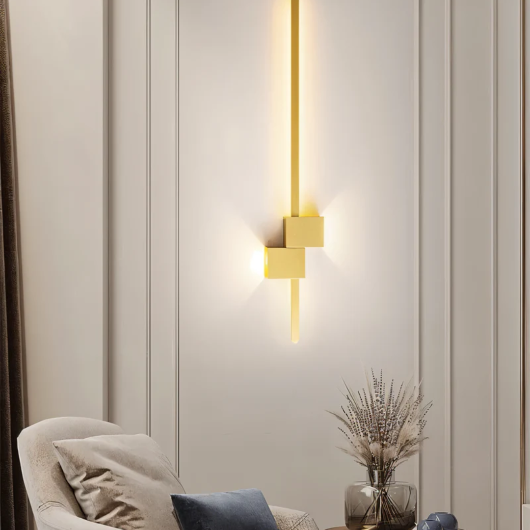 Linear LED Sconce 24 Inch Aluminum Up Down Light for Bedroom Hallway Living Room Modern Indoor Fixture Black White Gold 3000K