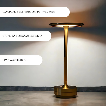 Rechargeable Touch Dimmable LED Table Lamp with 3 Color Temperatures – Portable Aluminum Cordless Desk Light for Living Room, Bedroom