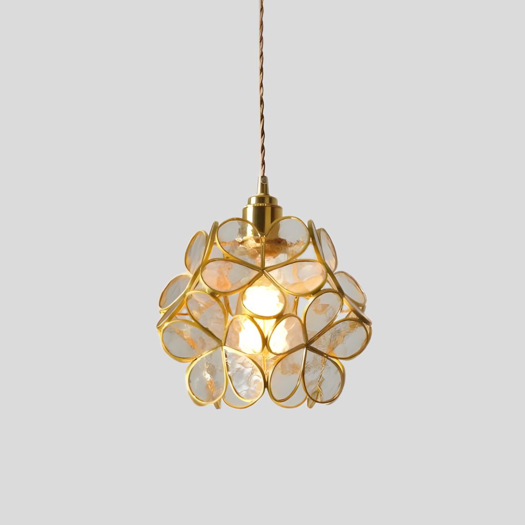 Stained Glass Pendant Light – Handcrafted Vintage Ceiling Fixture with Adjustable Chain for Dining Room, Kitchen, Restaurant | E26 Base