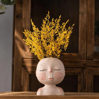Tranquil Sleep Face Planter Vase
