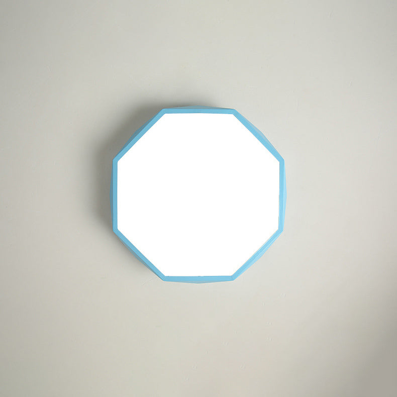 Abstract Scandinavian LED Ceiling Light Flush Mount Minimalist Round Indoor Fixture for Bedroom Living Room Hallway Modern Nordic Style