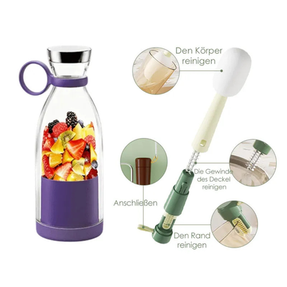 Rechargeable Personal Blender Bottle with USB Charging for Smoothies Shakes & Protein Drinks – Portable Single Serve Blender Mixer Cup for