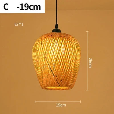 Handwoven Rattan Pendant Light Fixture Natural Woven Ceiling Lamp Rustic Farmhouse Hanging Light for Dining Room Kitchen Island Boho Home