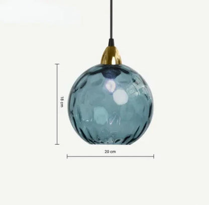 Glass Globe Pendant Light Fixture Modern Hanging Ceiling Lamp for Dining Room Kitchen Island Bedroom Living Room Decorative Suspended