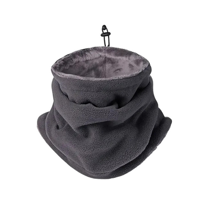 Adjustable Fleece Neck Gaiter with Drawstring for Winter Sports & Outdoor Activities – Versatile Face Cover