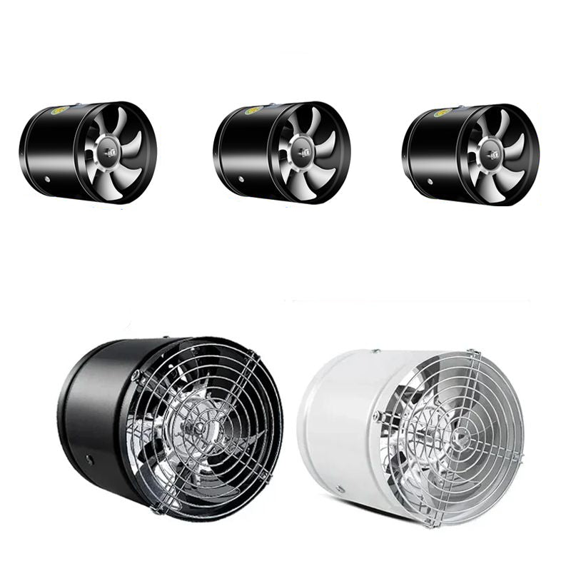 Inline Duct Exhaust Fan with Copper Motor for Kitchen, Bathroom & Workshop Ventilation