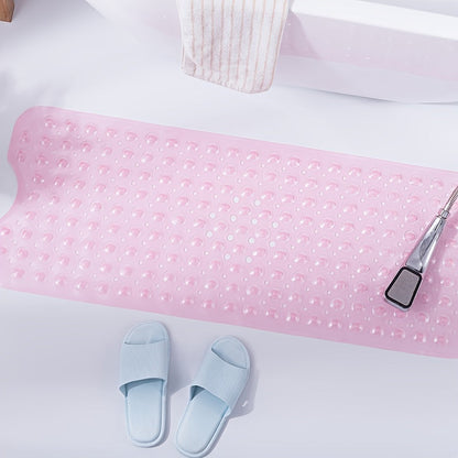 XL Non-Slip Shower and Tub Mat with Suction Cups – Drain Holes, Machine Washable, 40 x 16 in Bath Safety